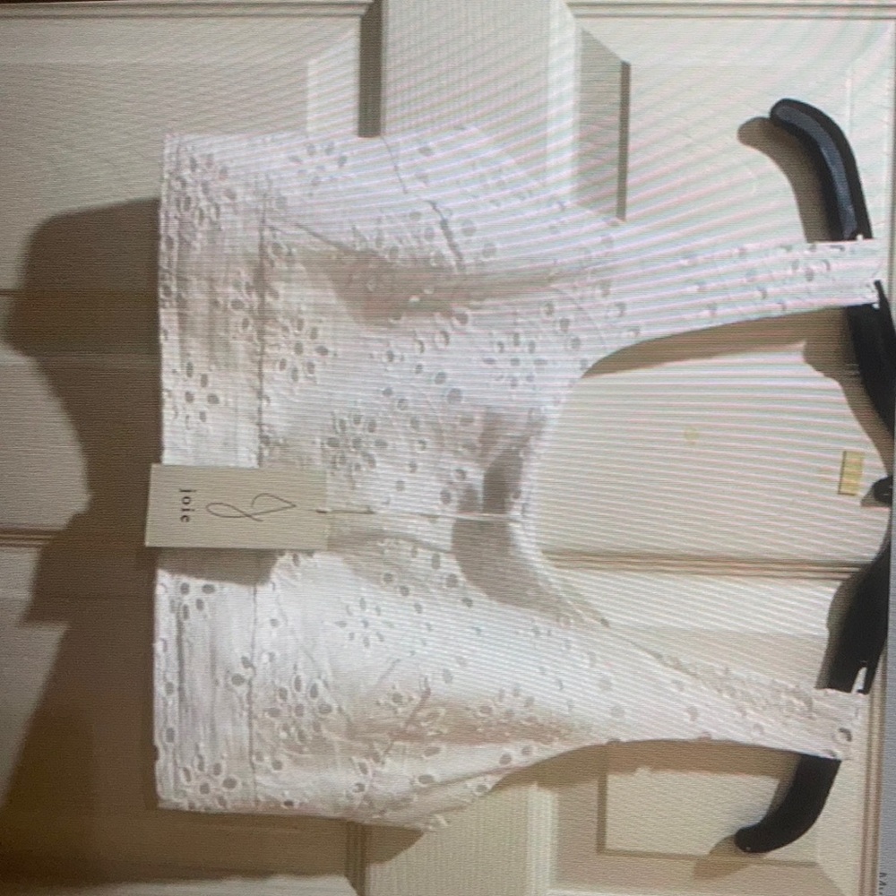 Joie 100% Cotton Eyelet white Crop Top size medium
